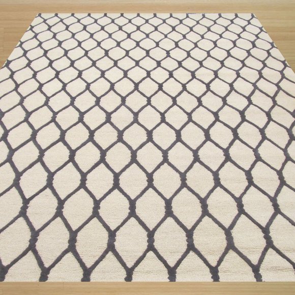 Chain-Link Radiance Hand-Tufted Wool Rug - Picture 3 of 3